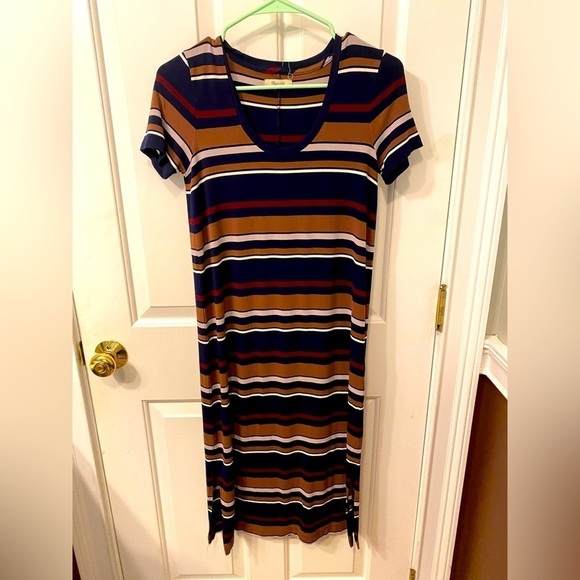 MADEWELL Striped U-Neck Tee Dress - Picture 1 of 6